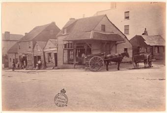 Cnr Clarence & Market Streets, 1875
